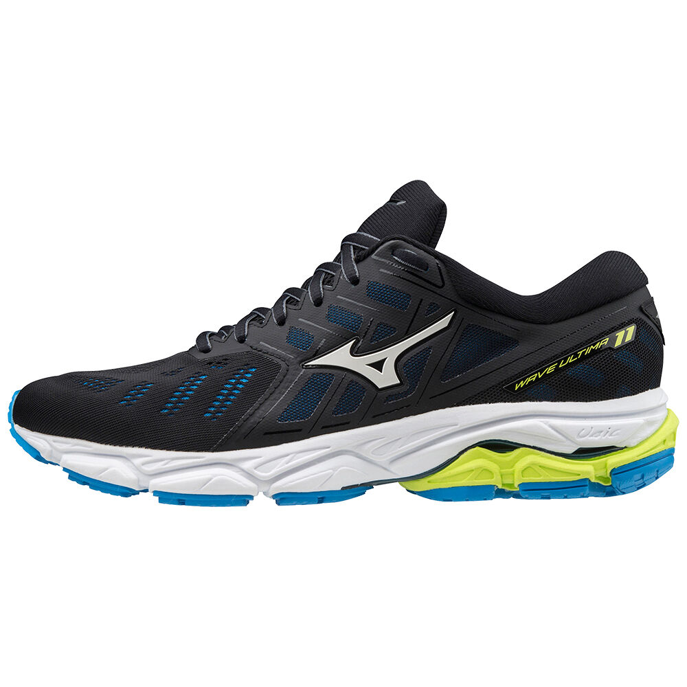 Mizuno Wave Ultima 11 Férfi Futócipő Fekete/Fehér/Kék TSY681095